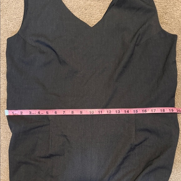 LOFT Elegant Dark Gray Sleeveless Jumpsuit - Picture 4 of 10